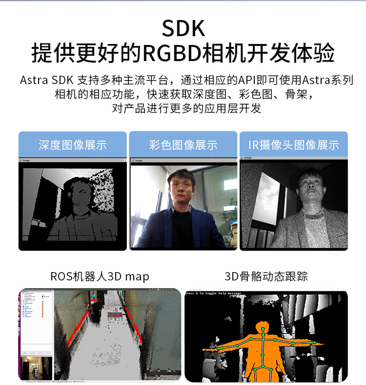 Astra Pro 3D Realistic Depth Camera SLAM ROS Visual body-sensing Camera opencv pic 3