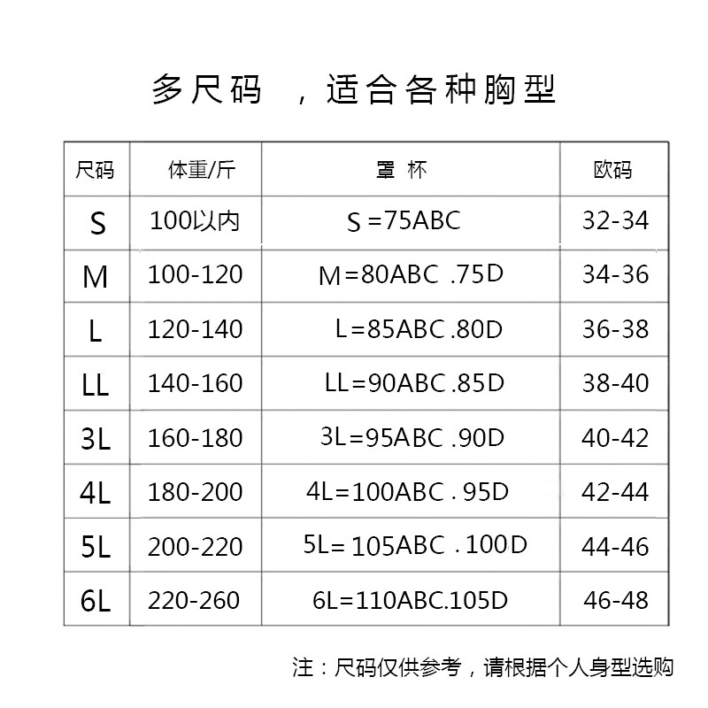 528  尺码表
