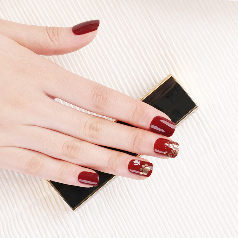 穿戴甲美甲甲片批发手工可拆卸果冻胶新娘穿戴式假指甲贴片nails外贸专供详情11