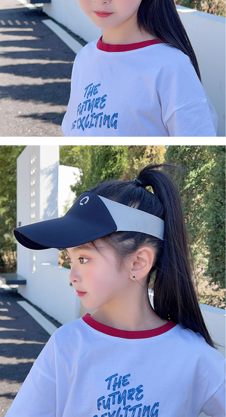 一体成型儿童成人空顶帽运动无痕遮阳帽户外骑车跑步鸭舌防晒帽子详情17