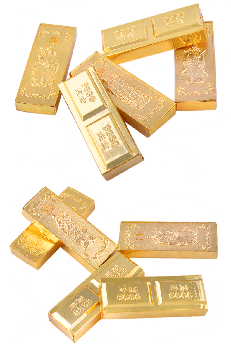 Exquisitely decorated home decoration items featuring fortune, prosperity, longevity, happiness and wealth gold bars pic 3