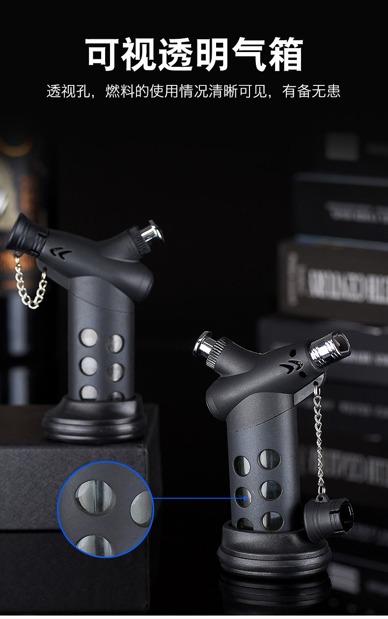 High-temperature double direct impact igniter, ceramic core, inflatable metal welding torch, igniter, barbecue cigar pic 5