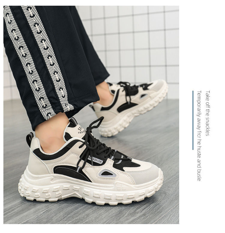 厚底时尚运动鞋夏季新款网红港风透气休闲男鞋工作防滑耐磨老爹鞋详情4