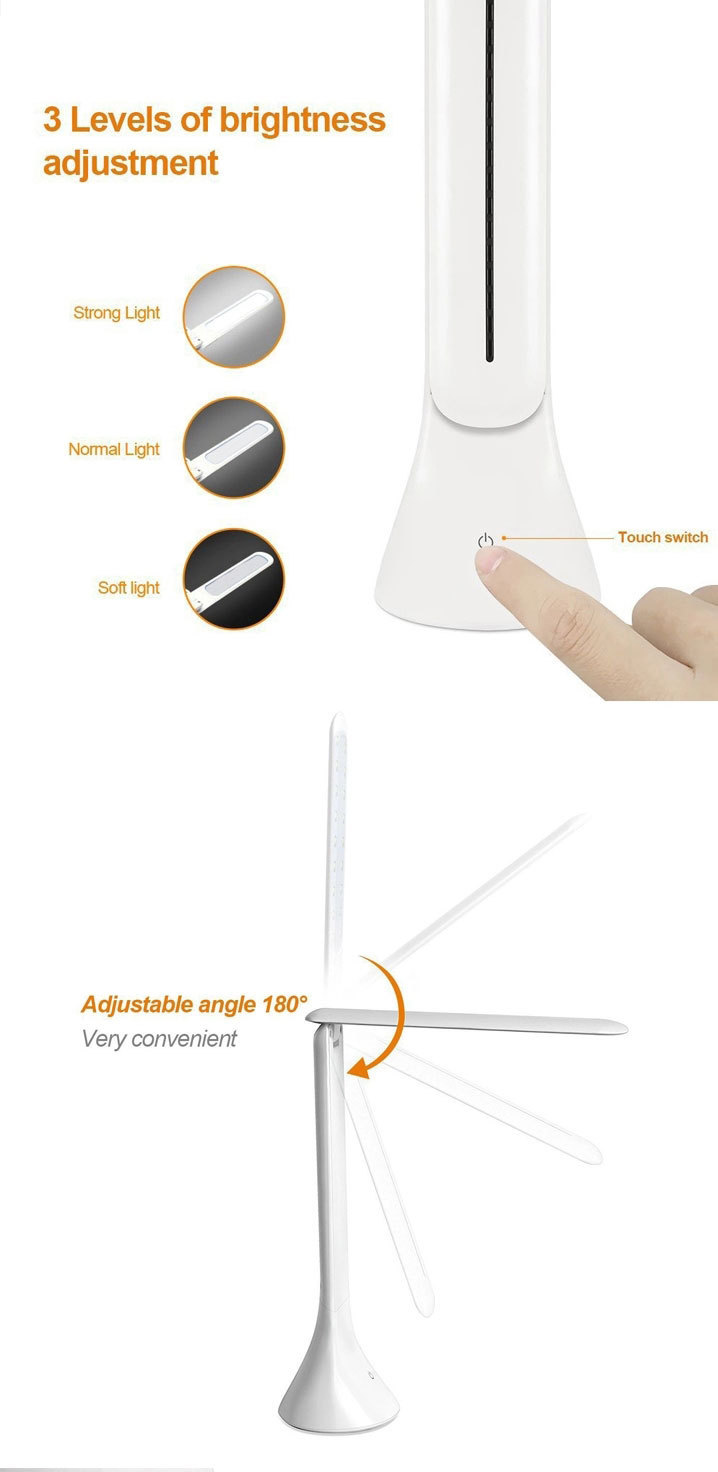 18-lamp folding COB desk lamp, eye-protecting book lamp, touch rechargeable folding desk lamp, gift lamp, advertising lamp pic 2