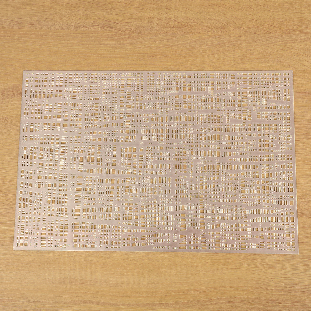 Cross-border hollowed-out pvc cookware and table MATS, hotel heat insulation, household Japanese-style solid-color plate MATS, coffee coasters wholesale pic 9