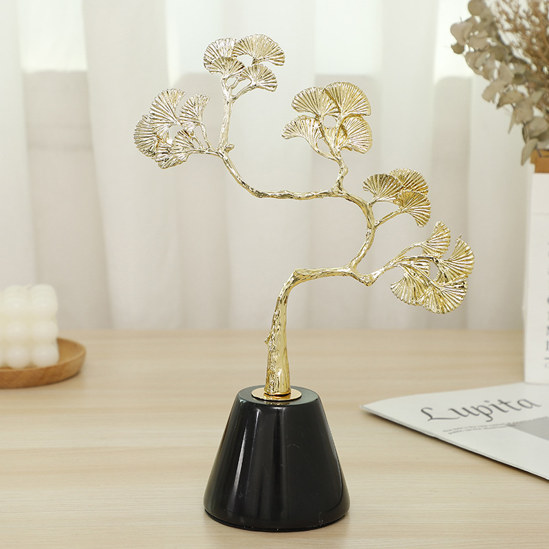 New metal handicrafts, fashionable, creative and poetic ginkgo tree ornaments, for office, living room and home decoration pic 2