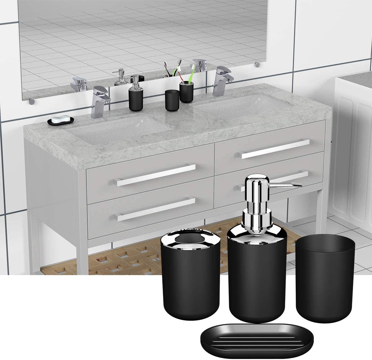 Wholesale plastic mouthwash cups, bathroom sets, brushing and toiletries, hotel bathroom supplies, Amazon trash can sets pic 27