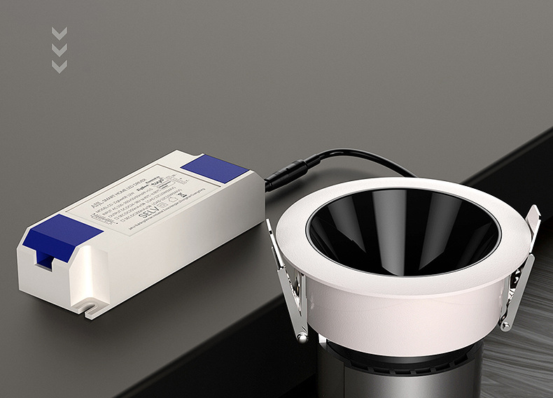 Small hill anti-glare spotlight led embedded home living room ceiling smart three-color variable light ceiling cob wholesale pic 38