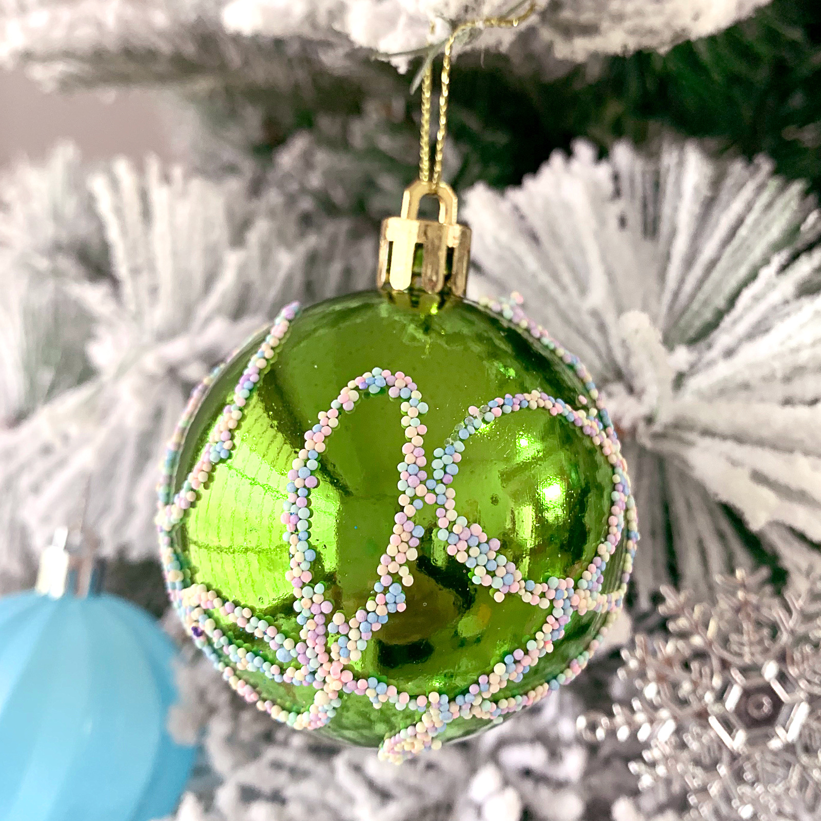 Temu/SHEIN Christmas decorations: Electroplated deer plastic balls, painted Christmas ball sets, Christmas tree pendants pic 7