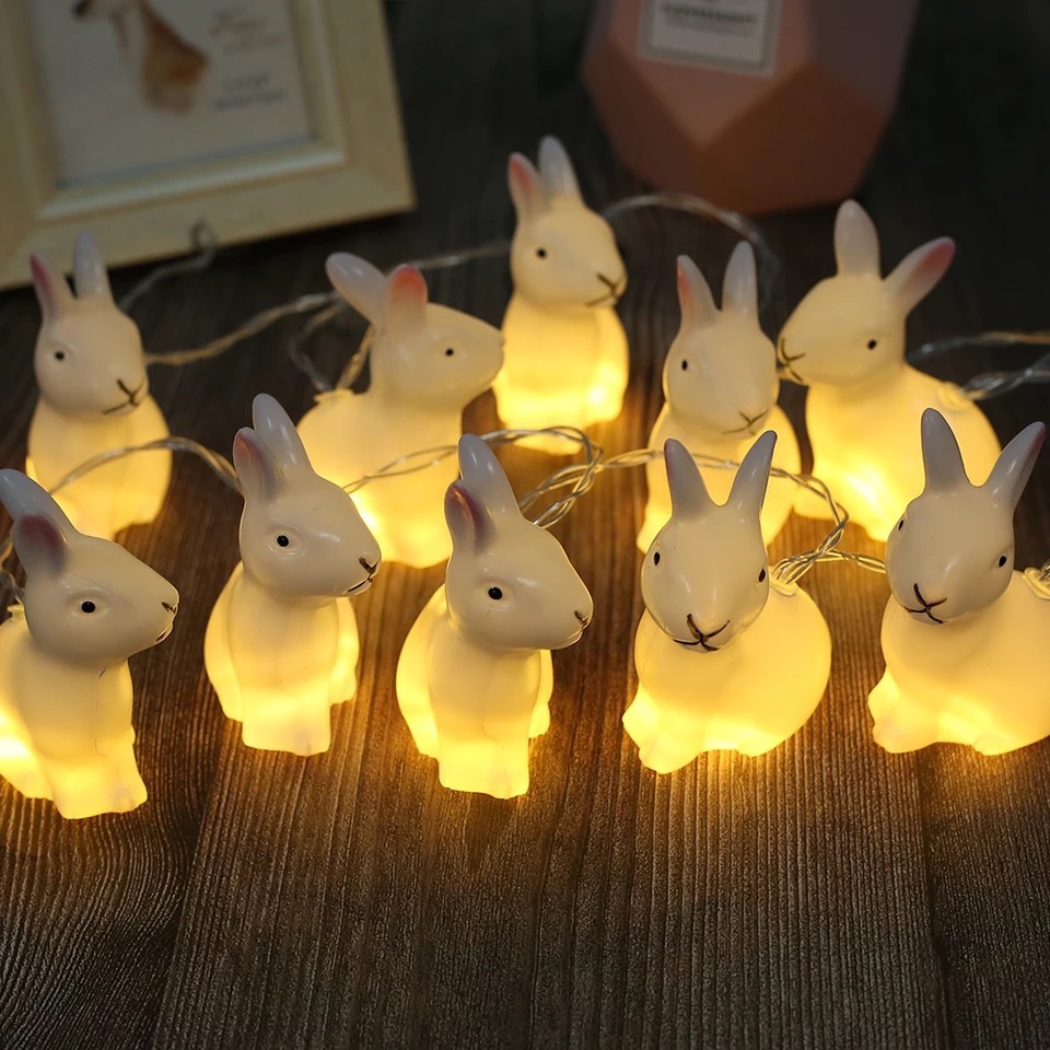 2023 New Easter decorative lights: led Easter egg string, hollowed-out egg, cracked egg, carrot, rabbit, and colorful lights pic 10