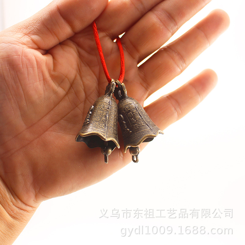 Ancient double dragon bells, Eight Immortals bells, Guanyin Buddhist scriptures relief, dragon bells, wind chimes, ancient green bells, golden bells, auspicious bell accessories and pendants pic 26