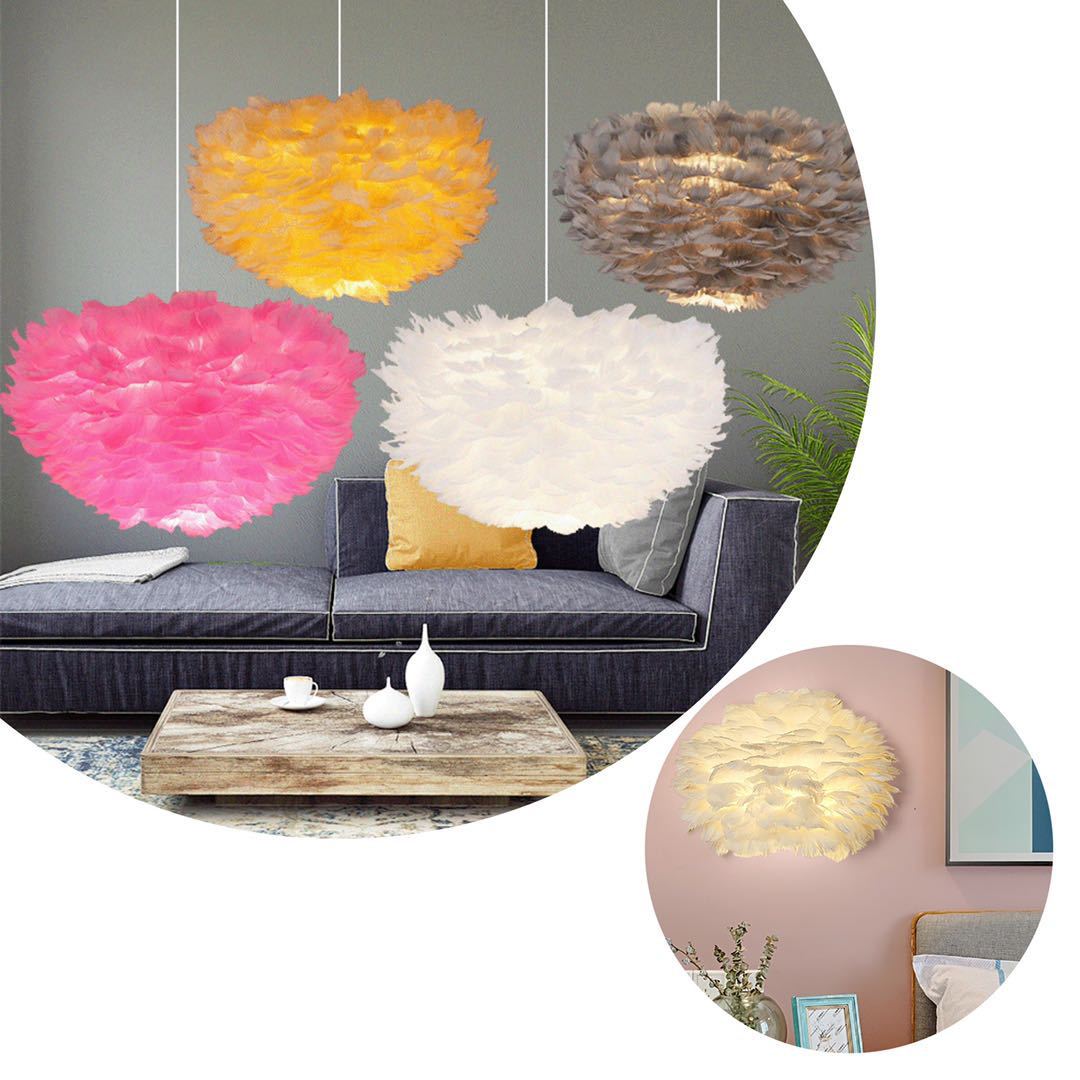 In stock, there are feathered fabric with white goose feathers, feathered edge lampshades, chandelier strips, light strips, decorative clothing accessories pic 15