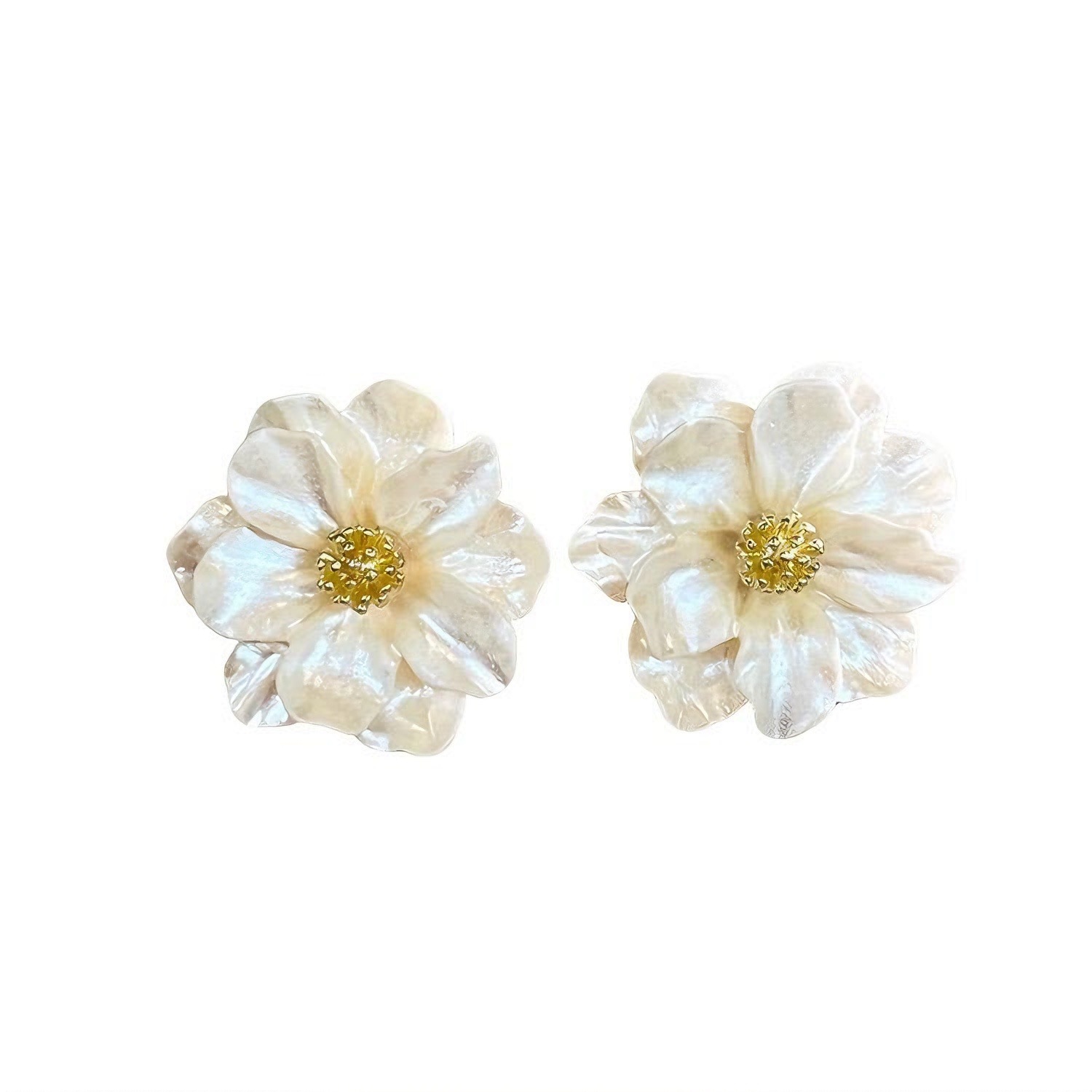 French-style camellia stud earrings for women, a new bestseller in 2025, exude a sense of high-end luxury and fashion, and are versatile earrings and accessories pic 8