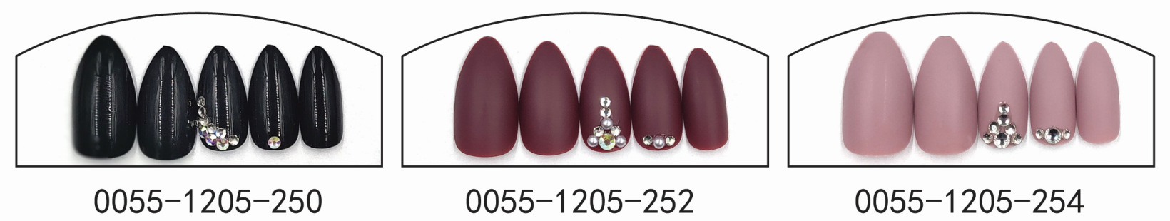 Finished nail art products, false nail patches, European and American long pointed nail pieces, ballet nail art sequins, jelly glue, good adhesion, 24 pieces custom-made pic 3