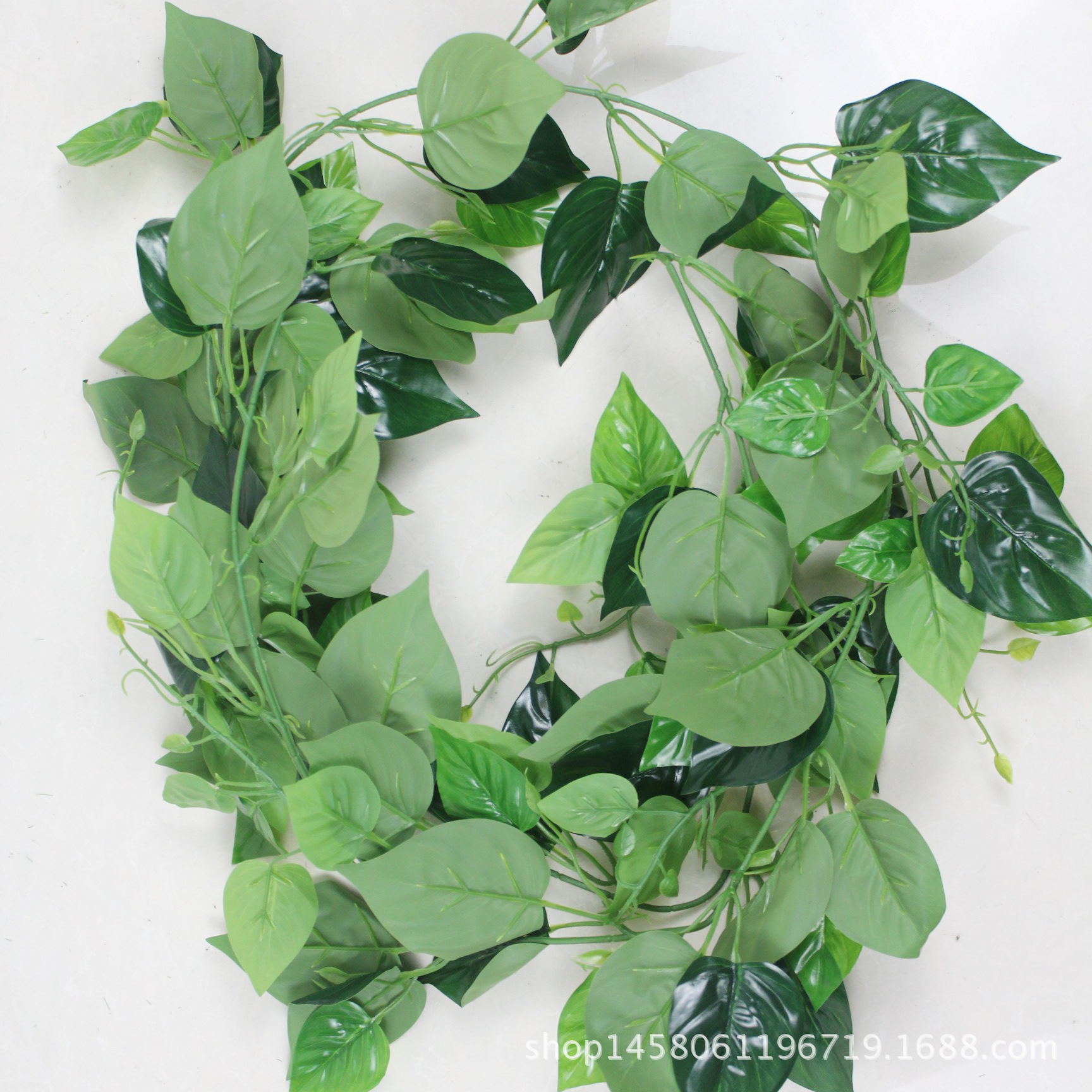 Simulated rubber, green ivy leaves, simulated vine, artificial leaves wholesale, artificial flowers for ceiling decoration, green vine, simulated climbing ivy pic 12