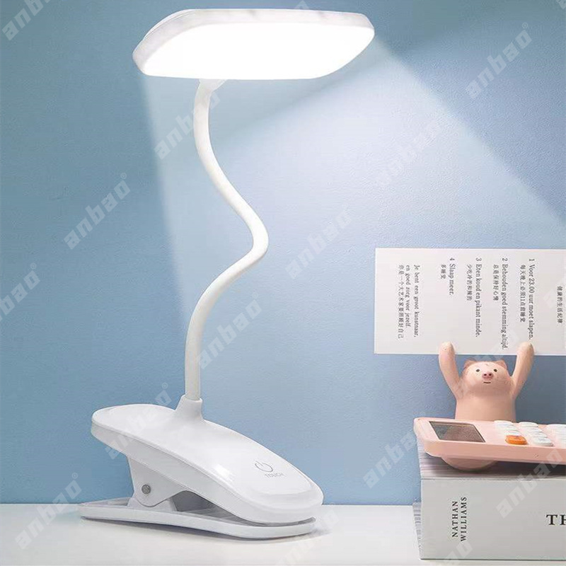 Cross-border led desk lamp clip, three-color light source, eye-protecting, learning, creative usb charging, dormitory desk reading desk lamp pic 5