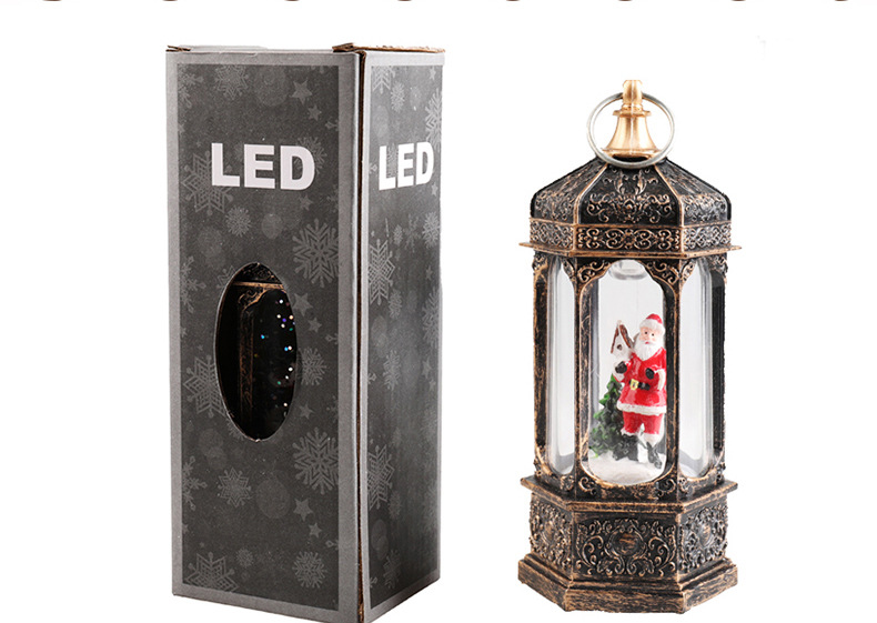 跨境新款圣诞装饰品LED风灯圣诞微景观复古小夜灯创意圣诞节礼物详情4