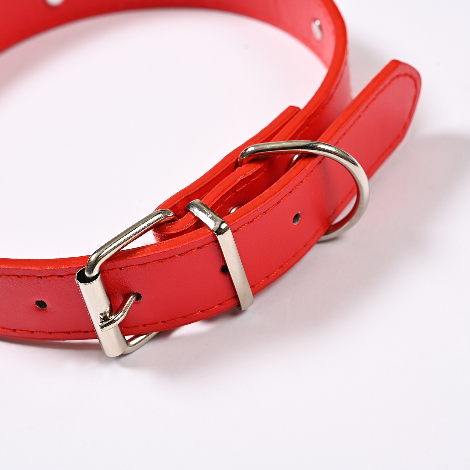 Wholesale of PU leather dog collars, fashionable and durable, adjustable small, medium and large dog neck and collar pet supplies pic 8