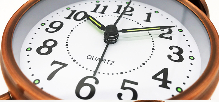 优品 创意金属质感静音夜光闹钟 经典双铃打铃钟详情21