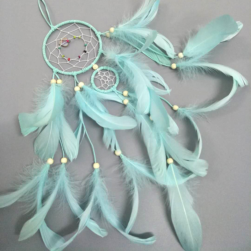 Factory wholesale pink double-disc dreamcatcher nets, home decoration dreamcatcher net pendants, creative wind chimes, dreamcatcher nets pic 12