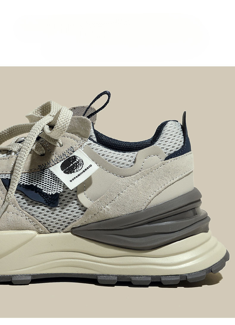 复古灰老爹鞋女2025新款春秋季休闲女鞋网面跑步运动鞋厚底阿甘鞋详情9