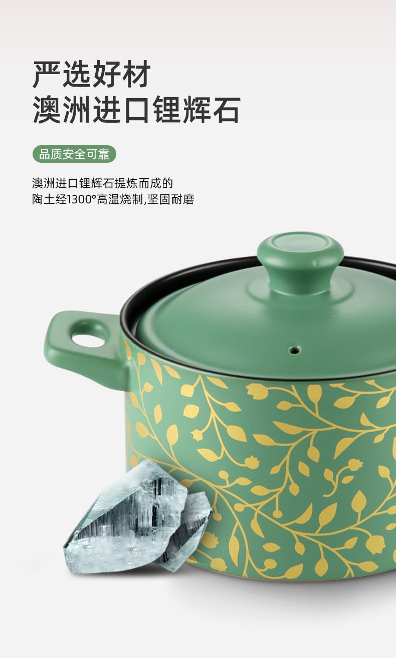 CNNB clay pot stew pot, household gas ceramic soup pot, small high-temperature resistant 煲仔饭 pot, stone pot for making soup, clay pot pic 7