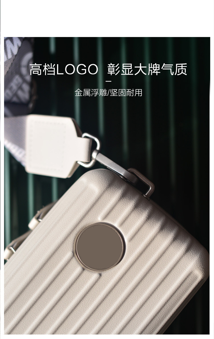 新款收纳化妆包高级感大容量单肩斜挎包女简单便携硬壳手拿小方包详情9