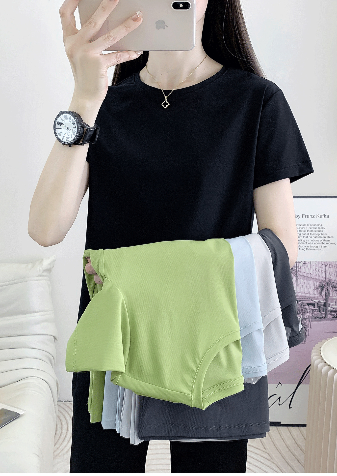 速干衣女短袖冰丝快干衣服批发户外运动跑步快干透气圆领t恤衫男详情53