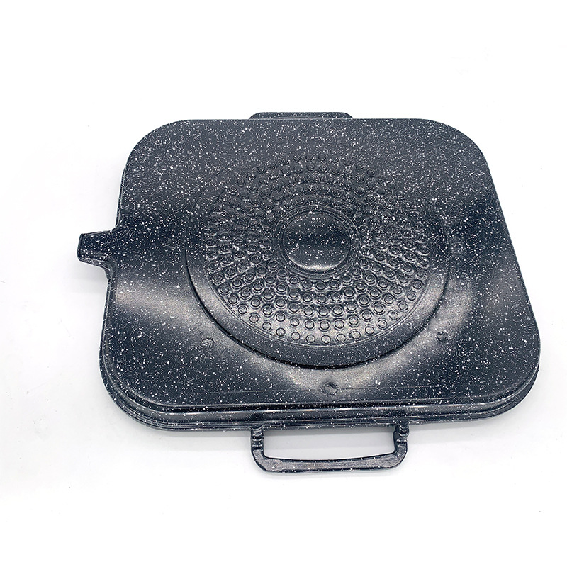 New non-stick coating Korean-style grill, universal aluminum alloy barbecue grill, tourmaline square grill manufacturer wholesale pic 10