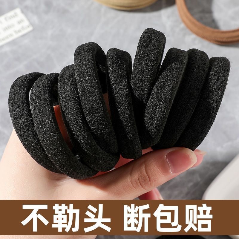 气质蝴蝶结波点大肠圈女款 高弹力耐用橡皮筋扎丸子头发绳 发饰头绳 斗篷风格发圈详情3