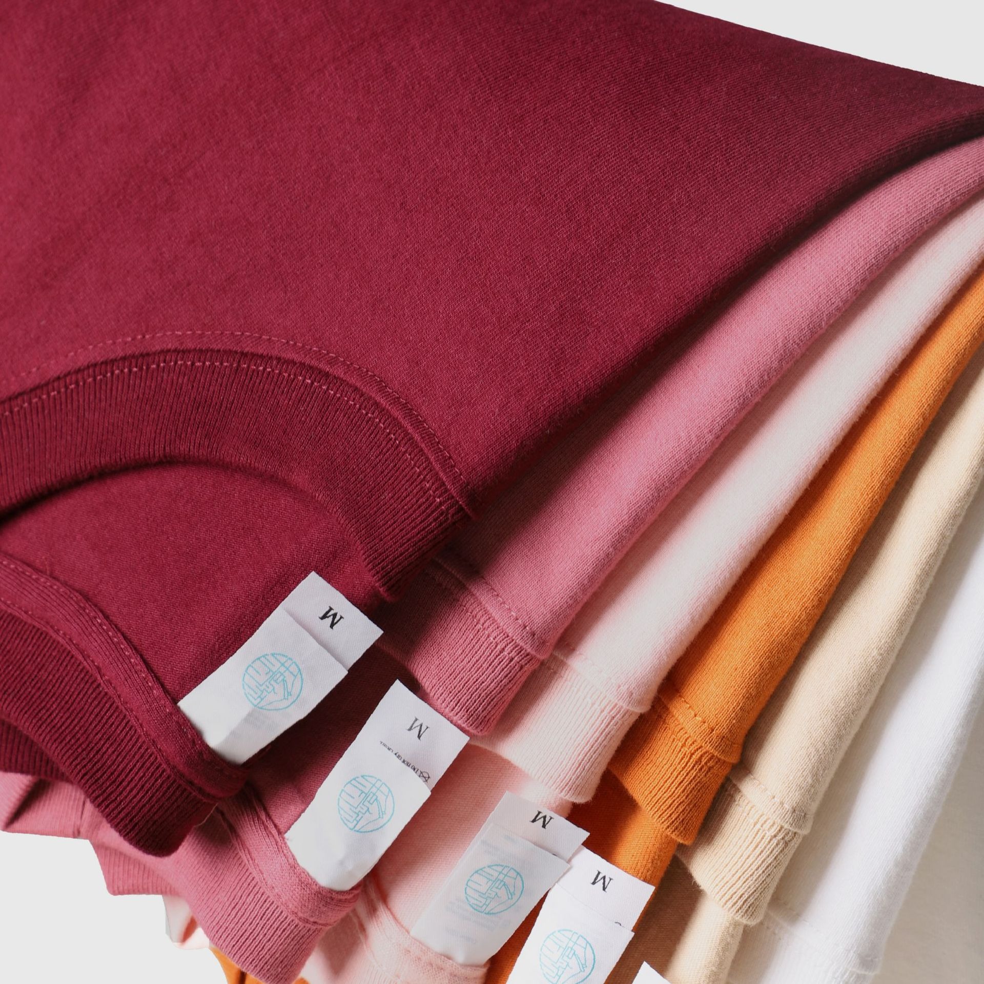 三本针 300g重磅纯白色长袖t恤女纯棉简约厚实不透内搭打底衫秋冬详情2