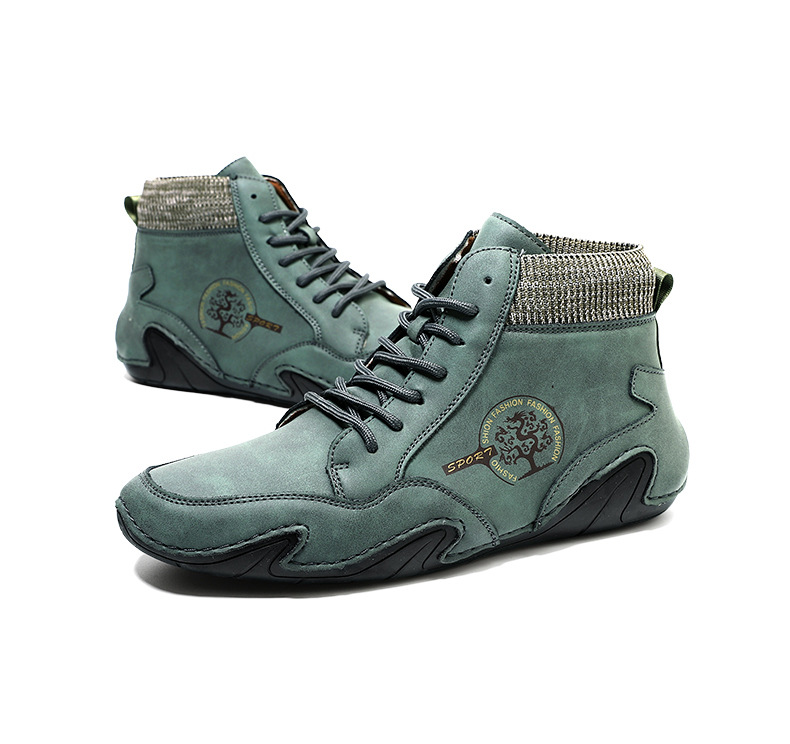 跨境爆款袜子口切尔西靴独立站大码男鞋高帮男士休闲鞋子马丁靴详情48