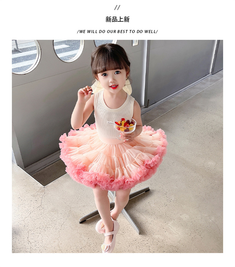 2024新款tutu裙半身裙儿童蓬蓬裙凸凸裙二代加蓬款女孩蛋糕裙子详情8