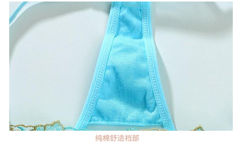 New mesh embroidery inner layer with French lingerie straps bra set for young ladies, sexy and cute, European style 672AA pic 23