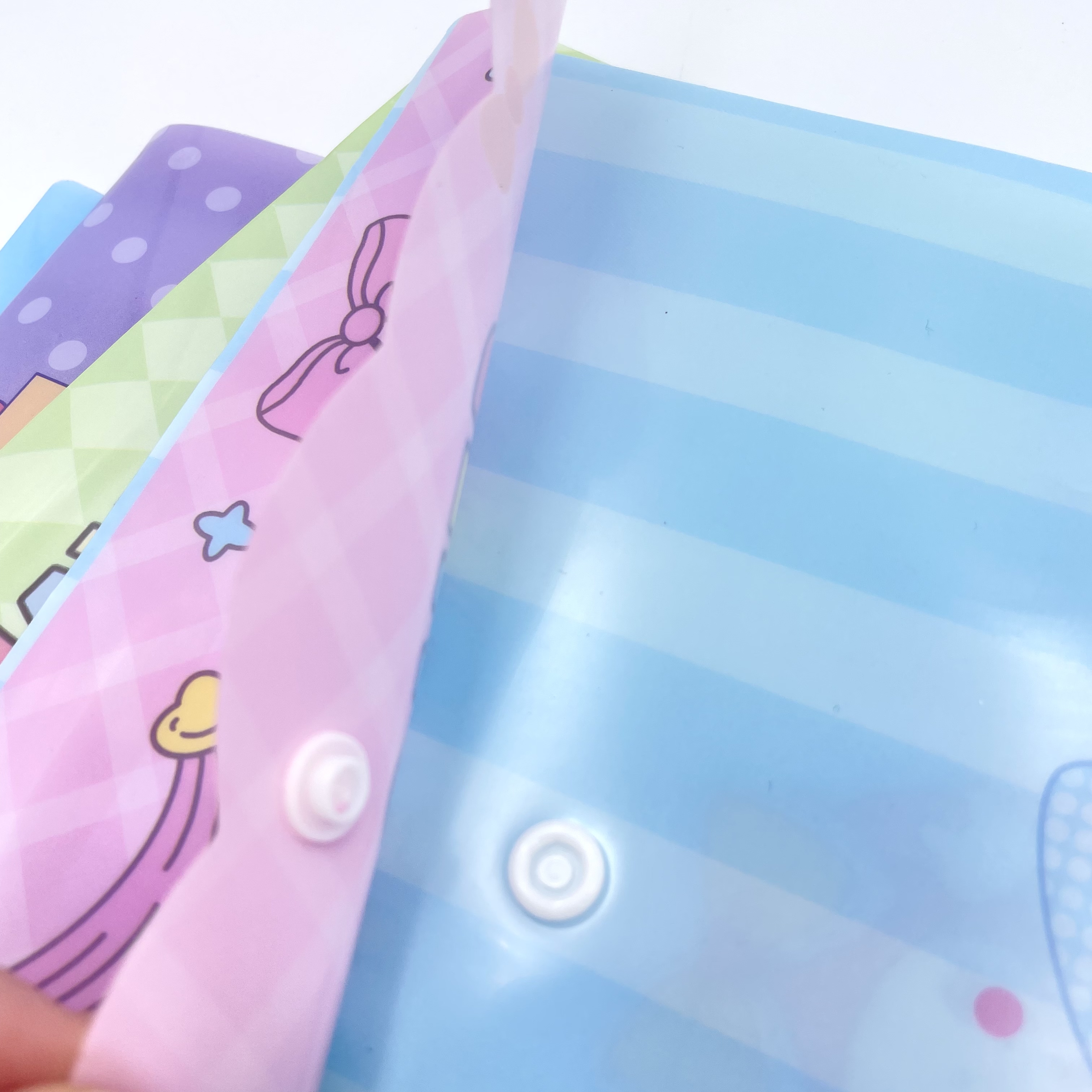 Cartoon printed vertical button bags, office document bags, A4 storage bags, factory direct sales, student test paper classification bags, file bags, plastic document bags pic 7
