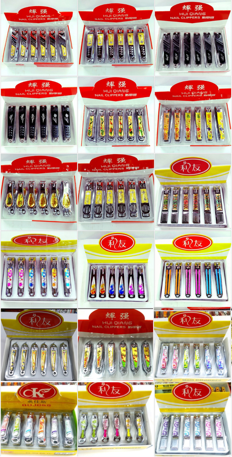 Small flat-mouthed rubber-coated nail clippers with notched patterns, 639 nail clippers in stock for wholesale pic 17