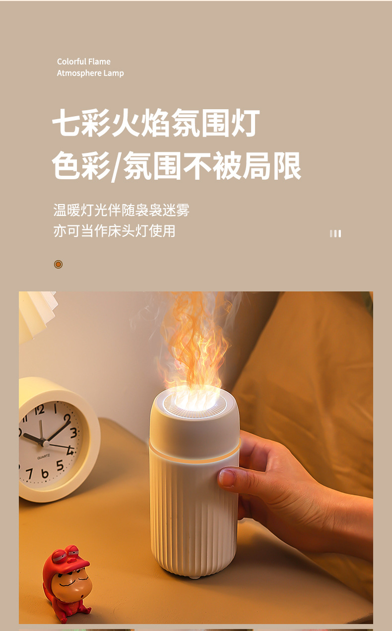 新款创意迷你仿真火焰香薰机 小型车载精油扩香机 超声波火焰加湿器 空气净化器 加湿器家用静音详情13
