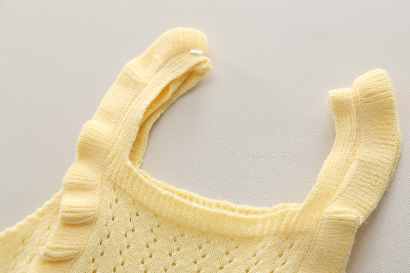 韩版童装新款秋装女童针织马甲三件套秋季泡泡袖儿童长袖套装衣服详情6