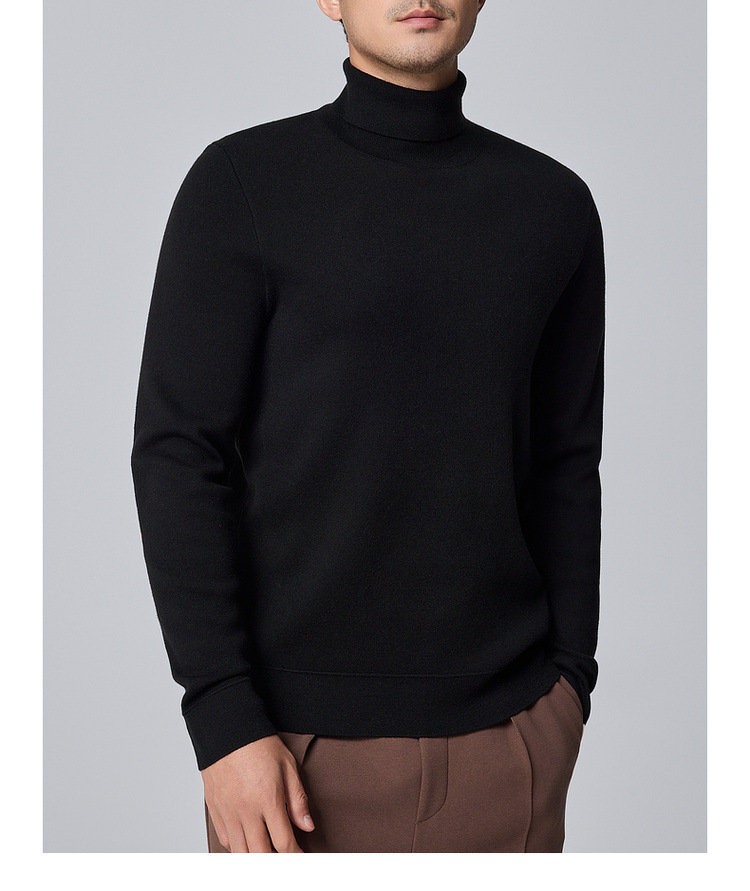 墨麦客男装基础高领男士羊毛衫2024冬季新款纯色打底毛衣男21912 pic 34