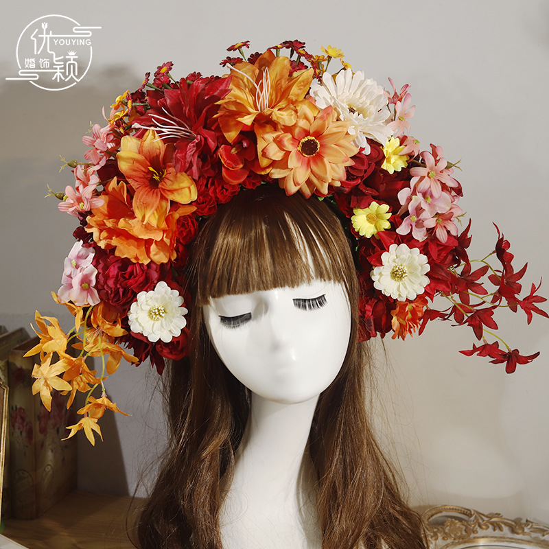 福建泉州浔埔女簪花头饰民族风花围高颜值爆款仿真花泉州簪花新款详情10