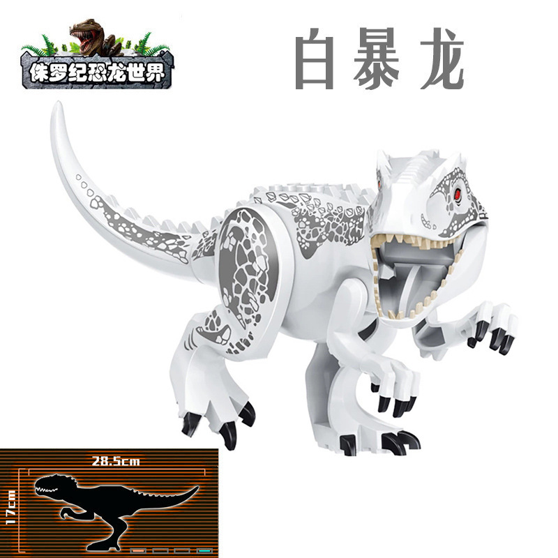 Nuevo estilo jurásico big dinosaurio bloques t-rex brachiosaurus triceratops puzzle bloques juguetes paquete en bolsa pic 10