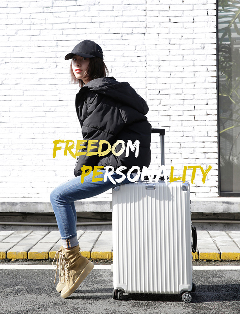 厂家批发行李箱铝框24寸万向轮旅行箱男28寸学生密码箱女拉杆箱详情3