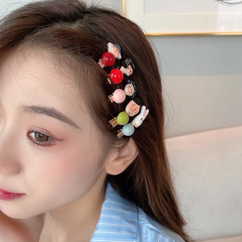 Cartoon hairpin side, summer girl, summer bangs clip, headpiece side clip, Korean cute duckbill clip, Internet celebrity pic 5