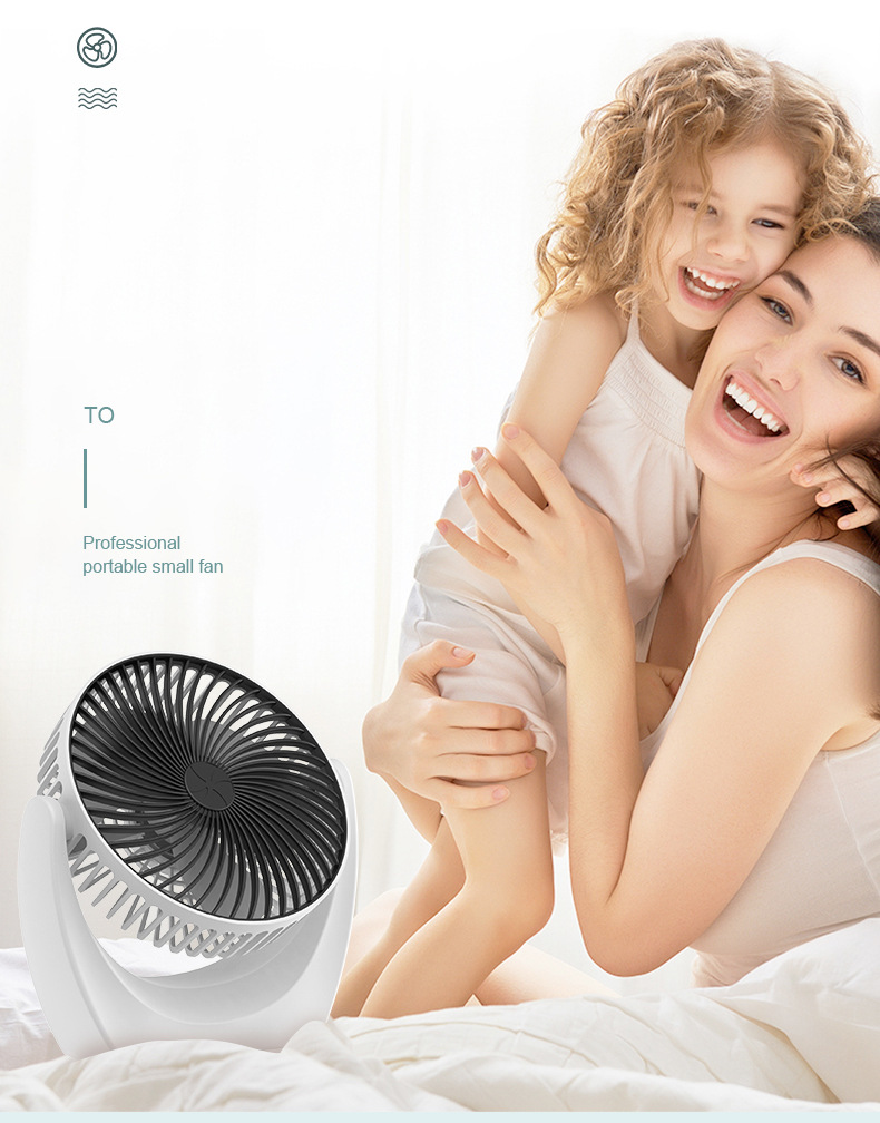 新款台式小风扇迷你便携充电usb家用宿舍大风力静音礼品一件代发详情13