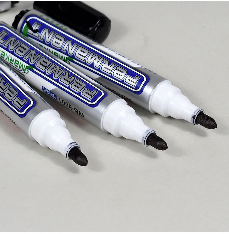 Weibo Large-head black oil-based marker pen, large-capacity waterproof and non-fading large-head signature pen pic 9