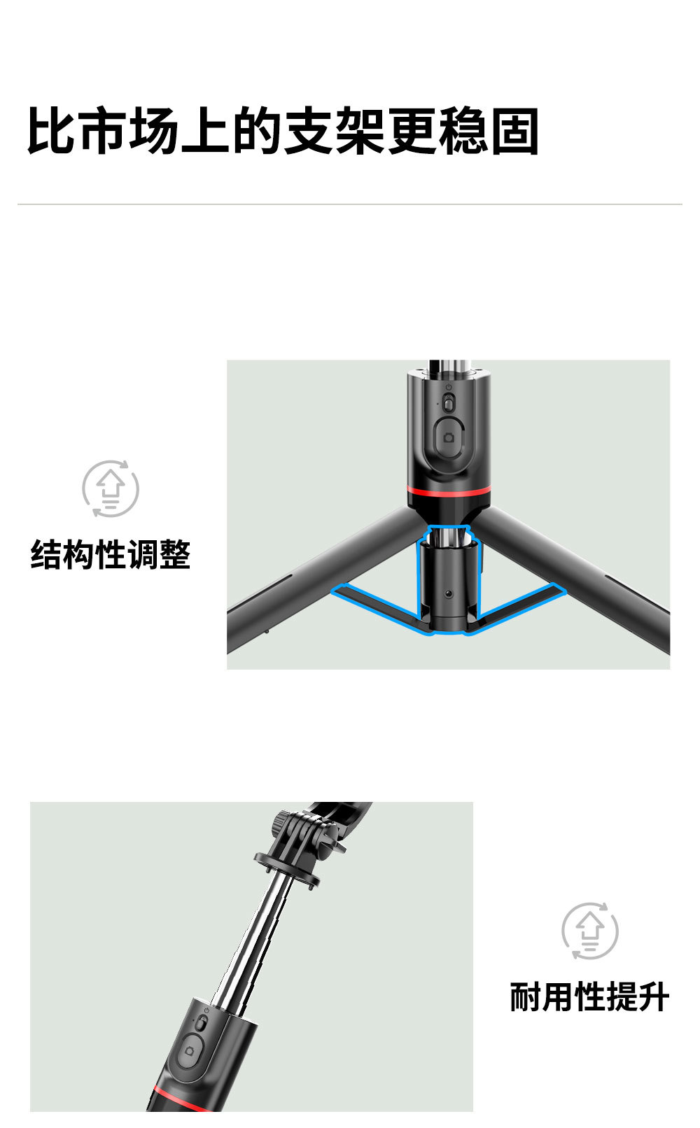 New mobile phone selfie stick Bluetooth extended floor-standing 1.6m live streaming beauty enhancement with light photography reinforced anti-shake tripod pic 4