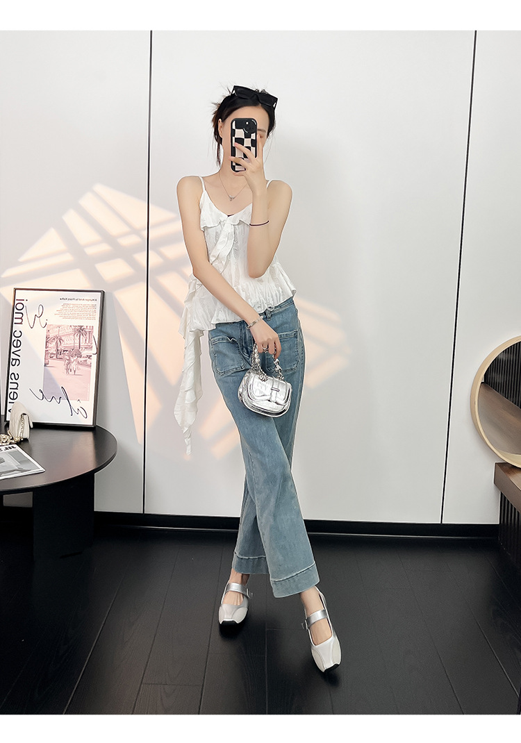 现货小银鞋浅口平跟芭蕾鞋中跟小方头单鞋慵懒风韩系复古德训鞋女详情4