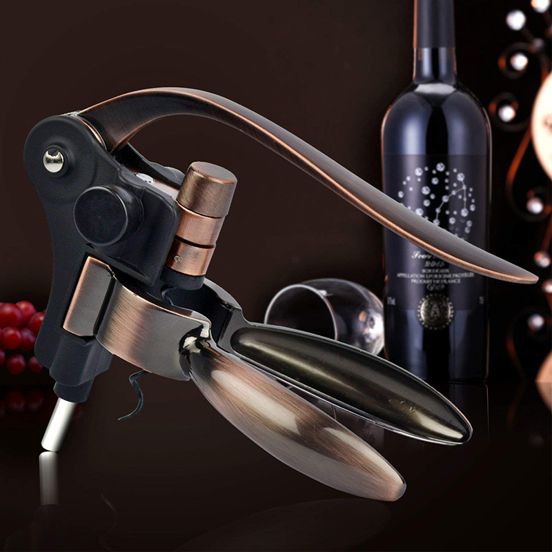 Stainless steel wine opener, wine screwdriver, wine set, rabbit-shaped wine opener available in gold and bronze color, customizable logo, bar supplies, hotel supplies, bottle opener set pic 8