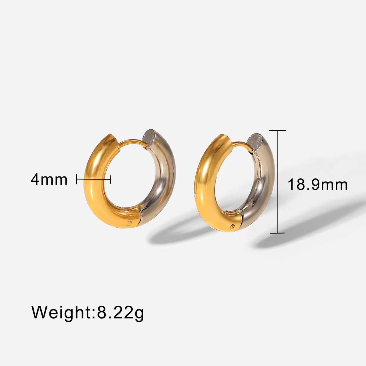 Ins-style titanium steel earrings, simple and fashionable, suitable for both men and women. Gold earrings with round rings and stainless steel earrings pic 35