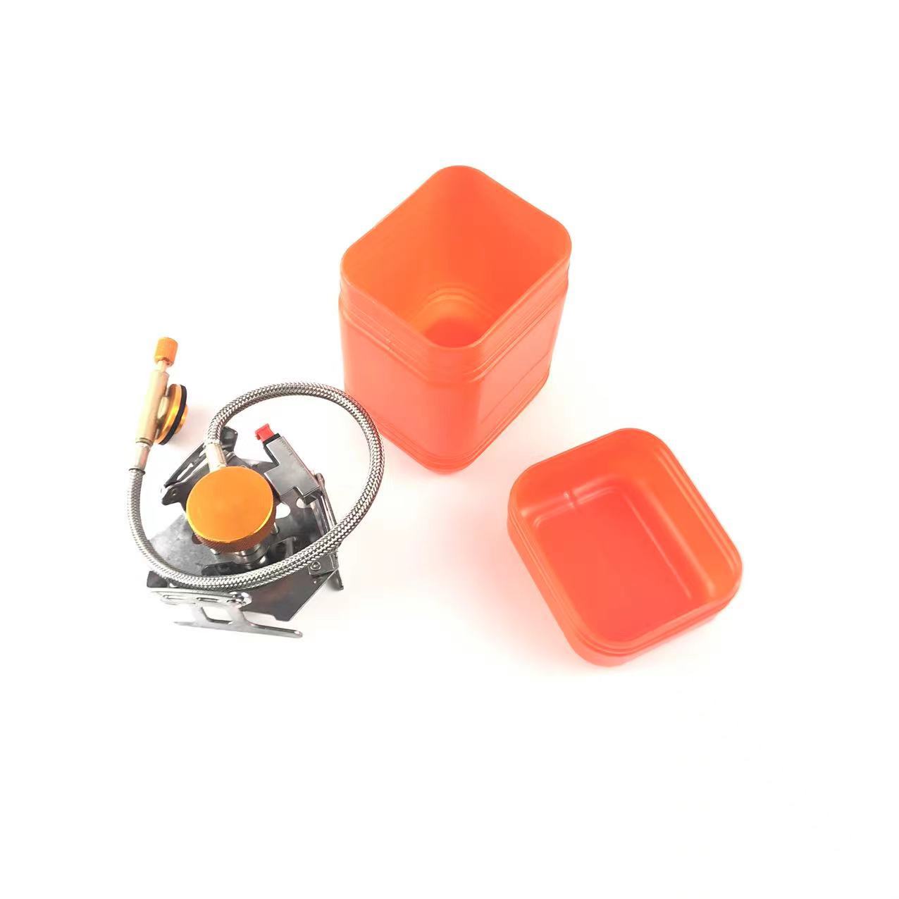 Factory outdoor portable camping burner, split gas stove, flat gas cylinder, folding burner with electronic ignition pic 1